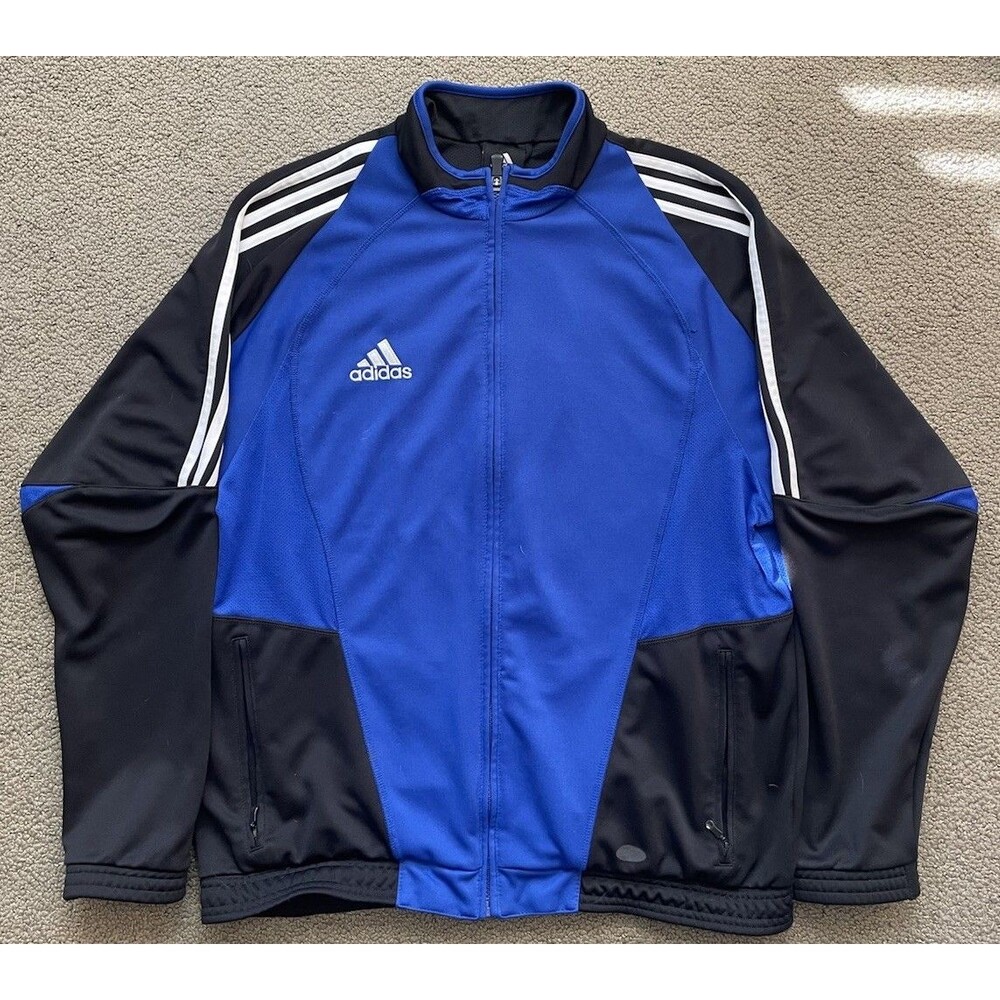 Vintage Adidas Full Zip 3 Stripes Track Jacket Men’s M Royal Blue/Black